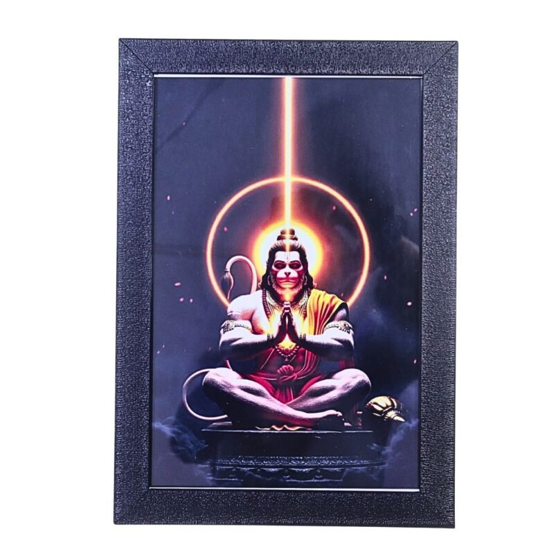 Bajrangbali Photo Frame Divine Spiritual Wall Decor for Home & Puja