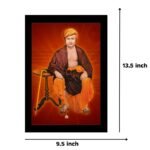 Maharshi Dayanand Saraswati Spiritual Frame | Premium Wooden Religious Wall Art for Home & Office Decor