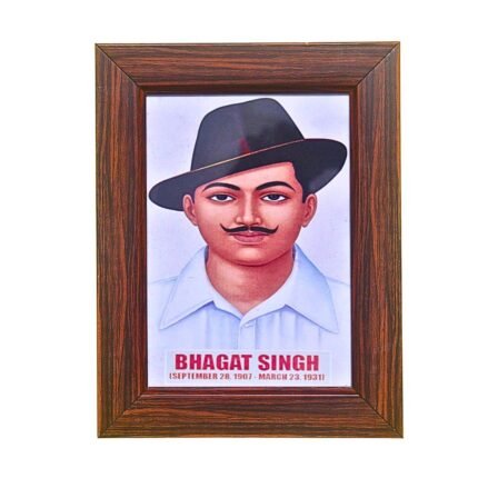 bhagat singh photo frame 5×7 inch wooden & acrylic mantra gif