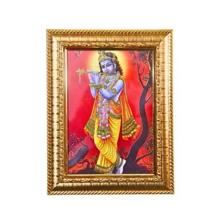 Shri Krishna Photo Frame – Premium Golden Frame for Home Decor & Gifting